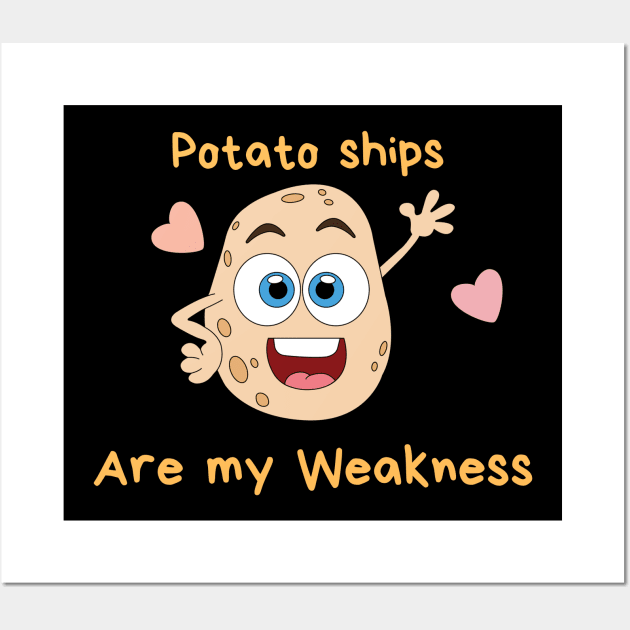 Potato Chips Are My weakness, potato, Wall Art by twitaadesign